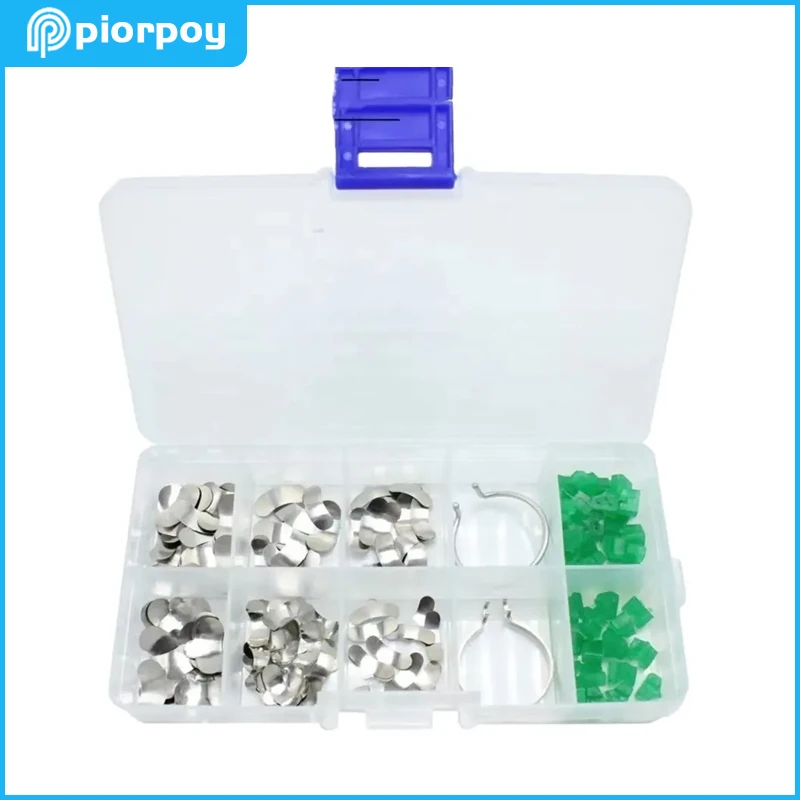 PIORPOY Dental Sectional Contoured Crowns Metal Matrices Matrix Refill Bands Combined Clamp Set For Teeth Replacement Tools
PIORPOY Dental Sectional Contoured Crowns Metal Matrices Matrix Refill Bands Combined Clamp Set For Teeth Replacement Tools