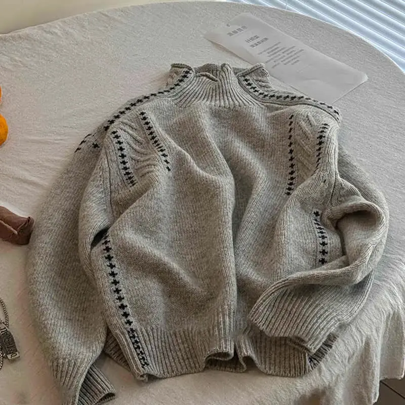 Женский свитер больших размеров на осень-зиму, мягкий, свободный, стройнящий, вязаный, из полиэфирного волокна, с длинным рукавом, с круглым вырезом
Женский свитер больших размеров на осень-зиму, мягкий, свободный, стройнящий, вязаный, из полиэфирного волокна, с длинным рукавом, с круглым вырезом