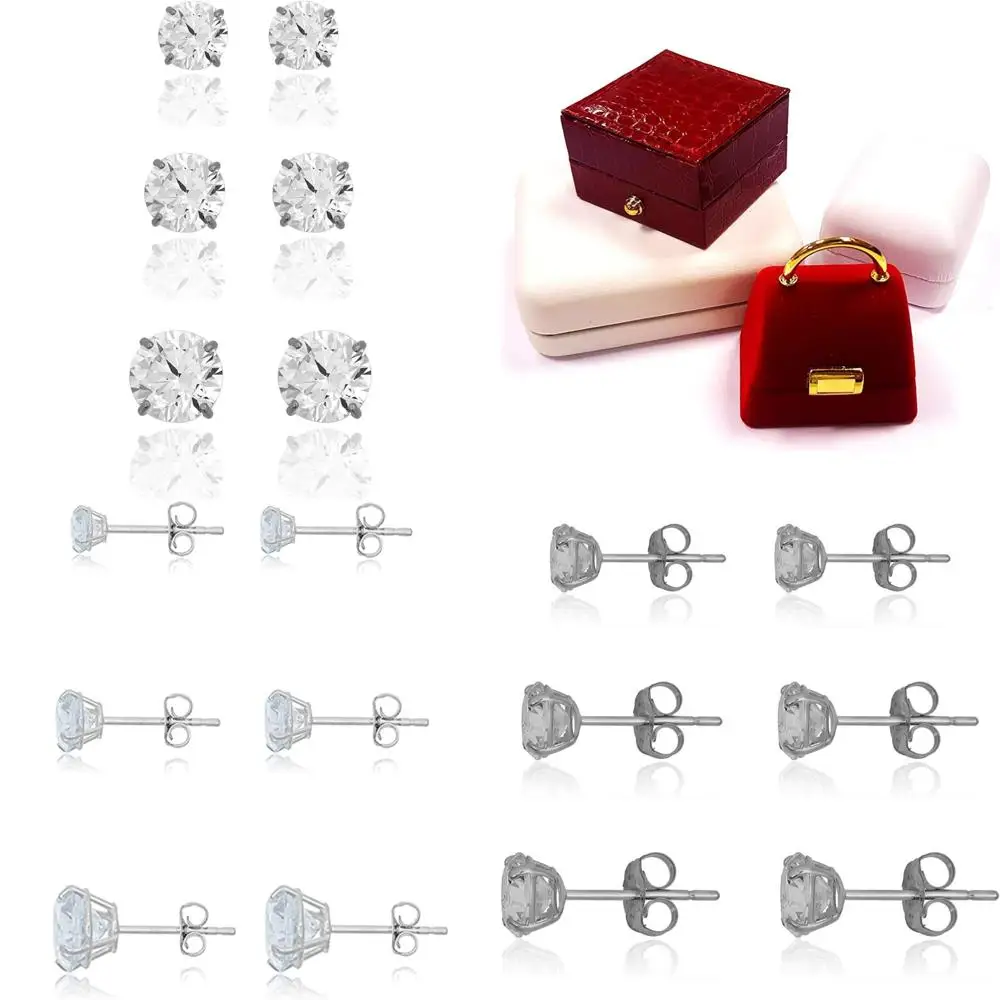 Набор серег с цирконами из 10-каратного золота — 3 пары, круглые шпильки, желтое или белое золото, долговечные украшения
Набор серег с цирконами из 10-каратного золота — 3 пары, круглые шпильки, желтое или белое золото, долговечные украшения