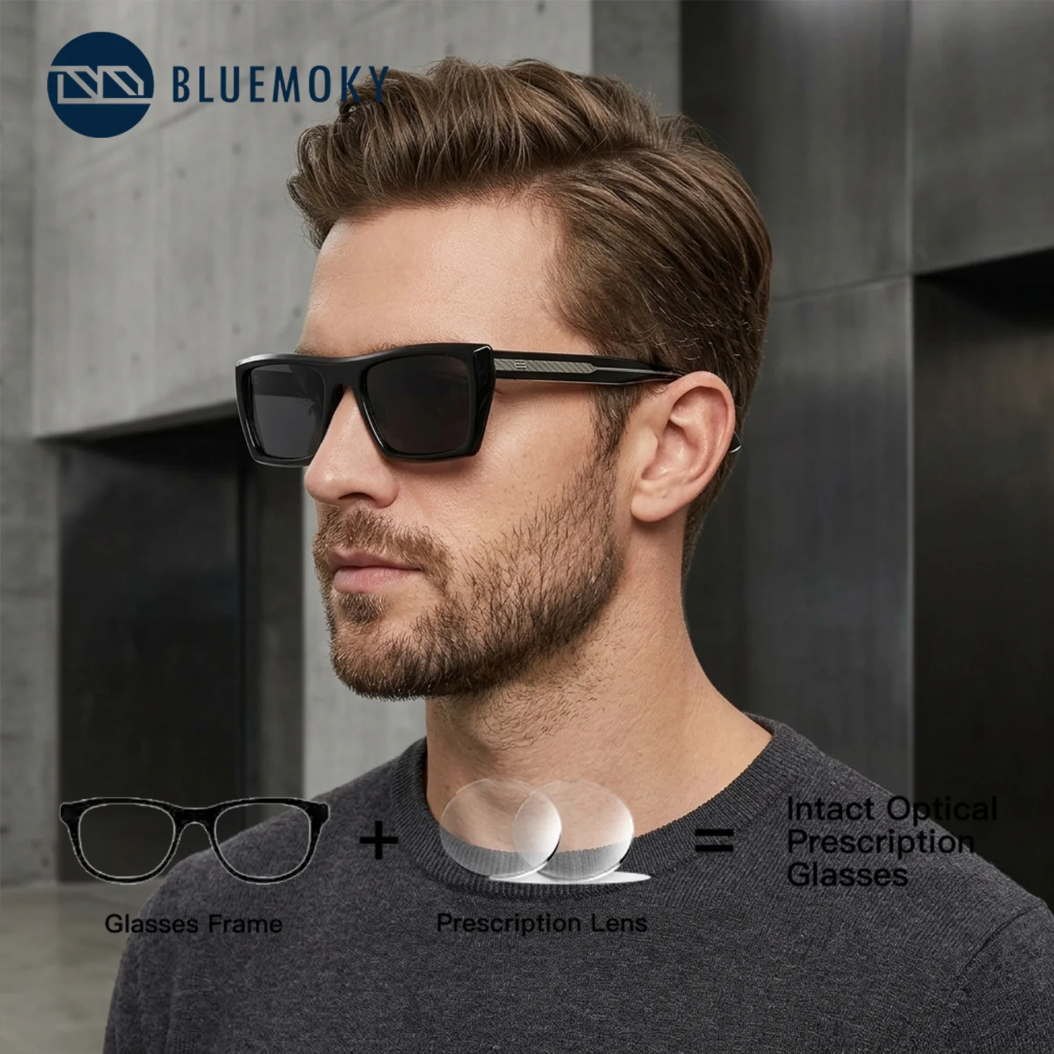 BLUEMOKY Square Acetate Sunglasses for Man Prescription High Quality UV400 Progressive Lenses for Men Sunscreen Glasses
BLUEMOKY Square Acetate Sunglasses for Man Prescription High Quality UV400 Progressive Lenses for Men Sunscreen Glasses