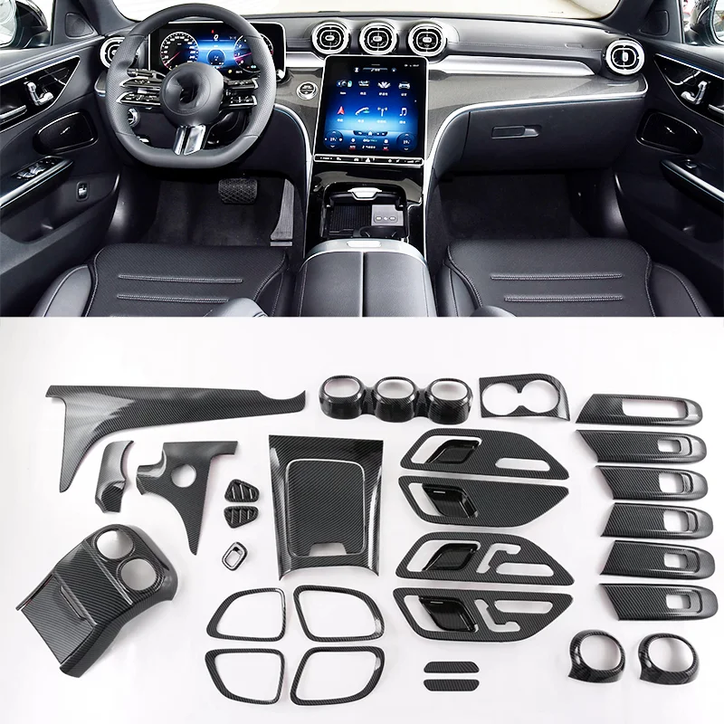 Для Mercedes-Benz C-класса W206 C200 C220 C260 C300 2022 2023: Детали центральной консоли из ABS-пластика под карбон, аксессуары для тюнинга салона автомобиля
Для Mercedes-Benz C-класса W206 C200 C220 C260 C300 2022 2023: Детали центральной консоли из ABS-пластика под карбон, аксессуары для тюнинга салона автомобиля