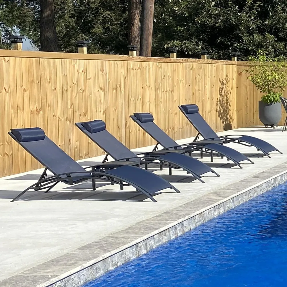 Patio Chaise Lounge Chair Set with 2 Side Table Outdoor Pool Adjustable Recliner Chairs for Outside Beach Poolside Sunbathing T
Patio Chaise Lounge Chair Set with 2 Side Table Outdoor Pool Adjustable Recliner Chairs for Outside Beach Poolside Sunbathing T