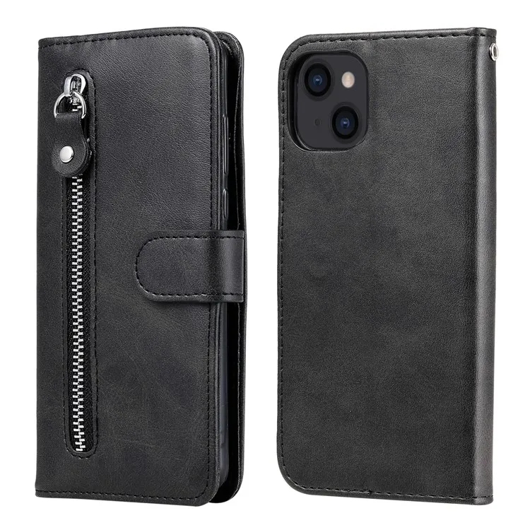 Full Protective Zipper Pocket Leather Wallet Phone Shell for iPhone 13 6.1 inch - Black
Full Protective Zipper Pocket Leather Wallet Phone Shell for iPhone 13 6.1 inch - Black