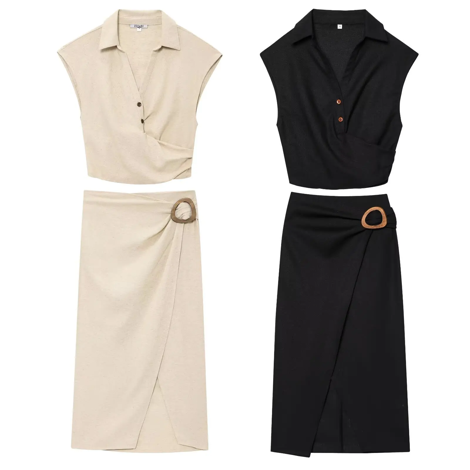 Новинка 2023 года, женский костюм, летний костюм, повседневный простой многофункциональный плиссированный короткий топ без рукавов с лацканами в сочетании с юбкой с пряжкой и разрезом
Новинка 2023 года, женский костюм, летний костюм, повседневный простой многофункциональный плиссированный короткий топ без рукавов с лацканами в сочетании с юбкой с пряжкой и разрезом