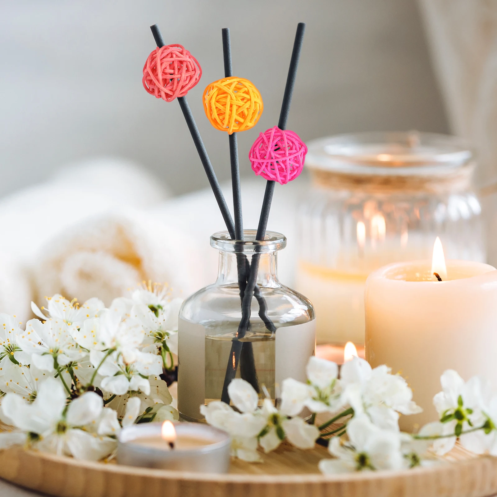 100pcs 3Cm Aromatherapy Rattan Ball Colorful Hanging Ornament For Christmas Party Wedding Bridal Shower Nursery Mobile Home
100pcs 3Cm Aromatherapy Rattan Ball Colorful Hanging Ornament For Christmas Party Wedding Bridal Shower Nursery Mobile Home