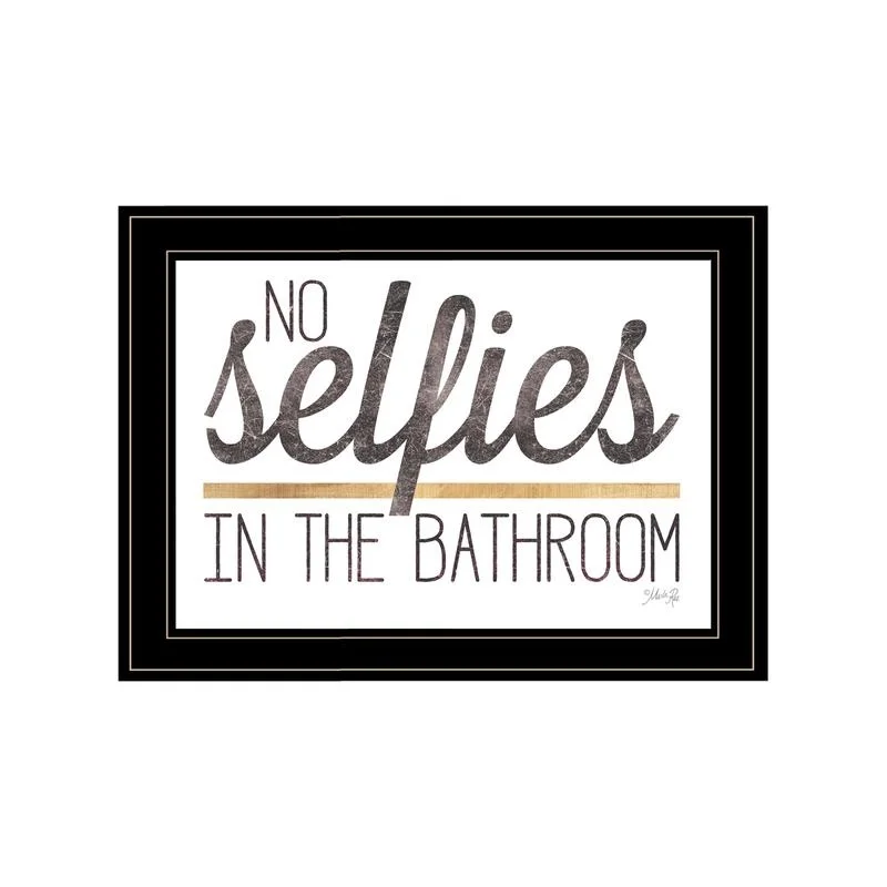No Selfies in Bathroom Art Print, Black Frame, Ready to Hang
No Selfies in Bathroom Art Print, Black Frame, Ready to Hang
