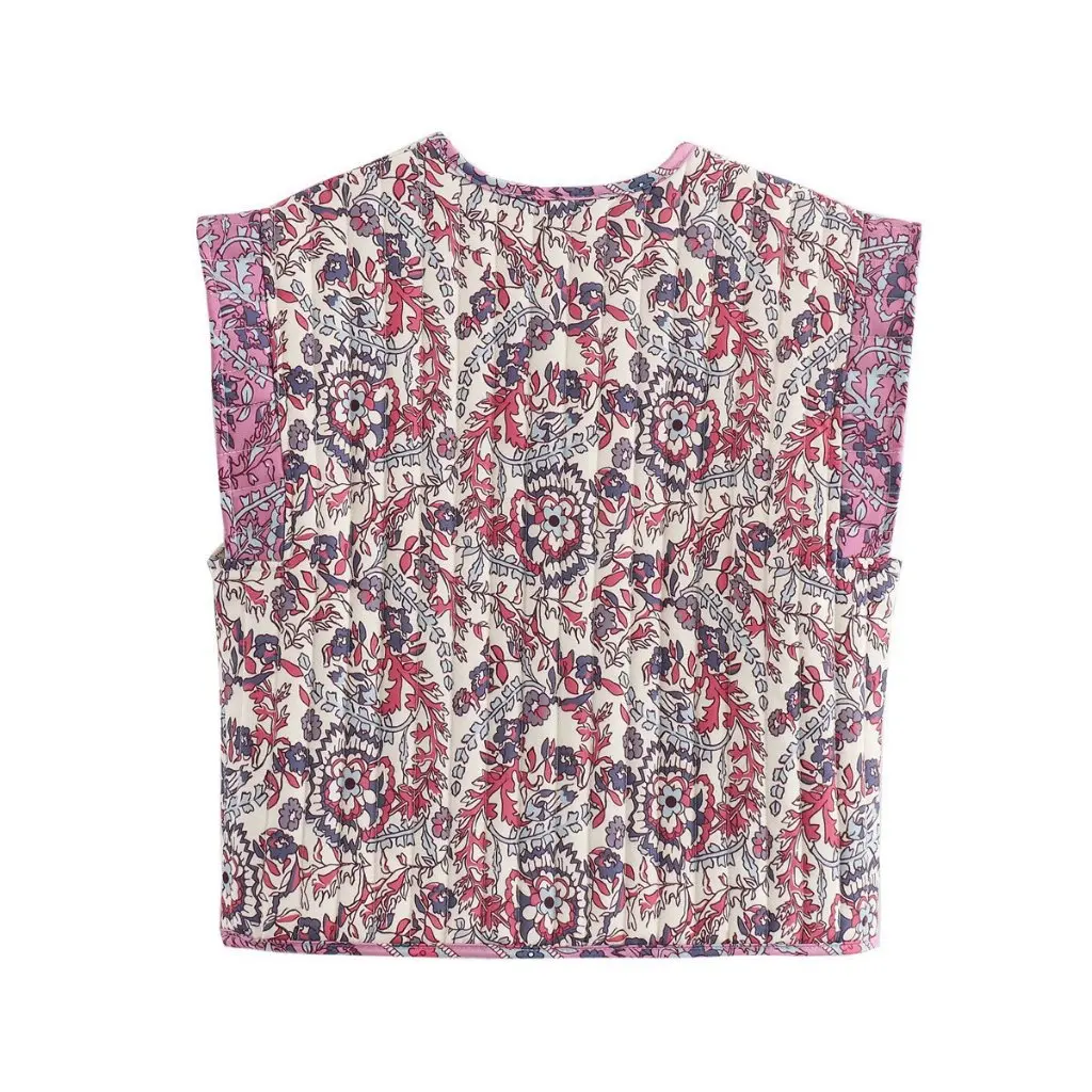 Women's Printed Quilted Cotton Vest European American Style Independent Station New Fashion Wholesale Supply
Women's Printed Quilted Cotton Vest European American Style Independent Station New Fashion Wholesale Supply