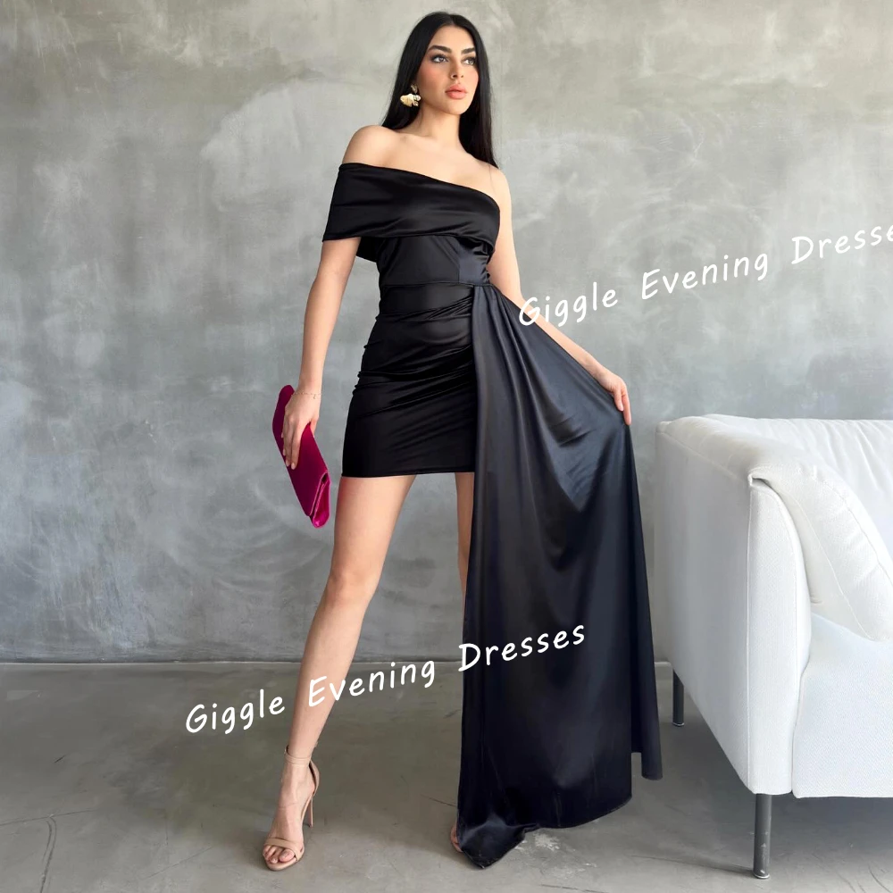 Giggle Satin One-Shoulder Pleating Elegance Prom Gown Saudi Arab Close-Fitting Knee-Length Evening Party Dresses for Women 2024
Giggle Satin One-Shoulder Pleating Elegance Prom Gown Saudi Arab Close-Fitting Knee-Length Evening Party Dresses for Women 2024