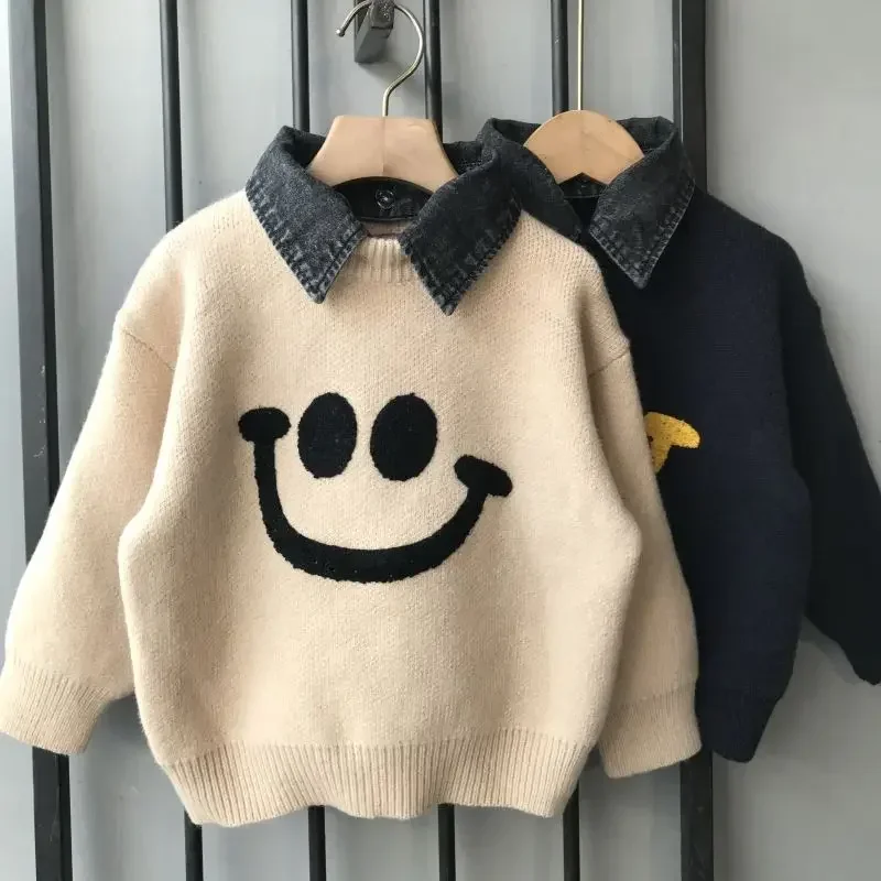 2023 New Boys' Sweater Autumn And Winter Fake Two Pieces Casual Cartoon Children'S Sweater Thick Children Winter Bottoming Shirt
2023 New Boys' Sweater Autumn And Winter Fake Two Pieces Casual Cartoon Children'S Sweater Thick Children Winter Bottoming Shirt