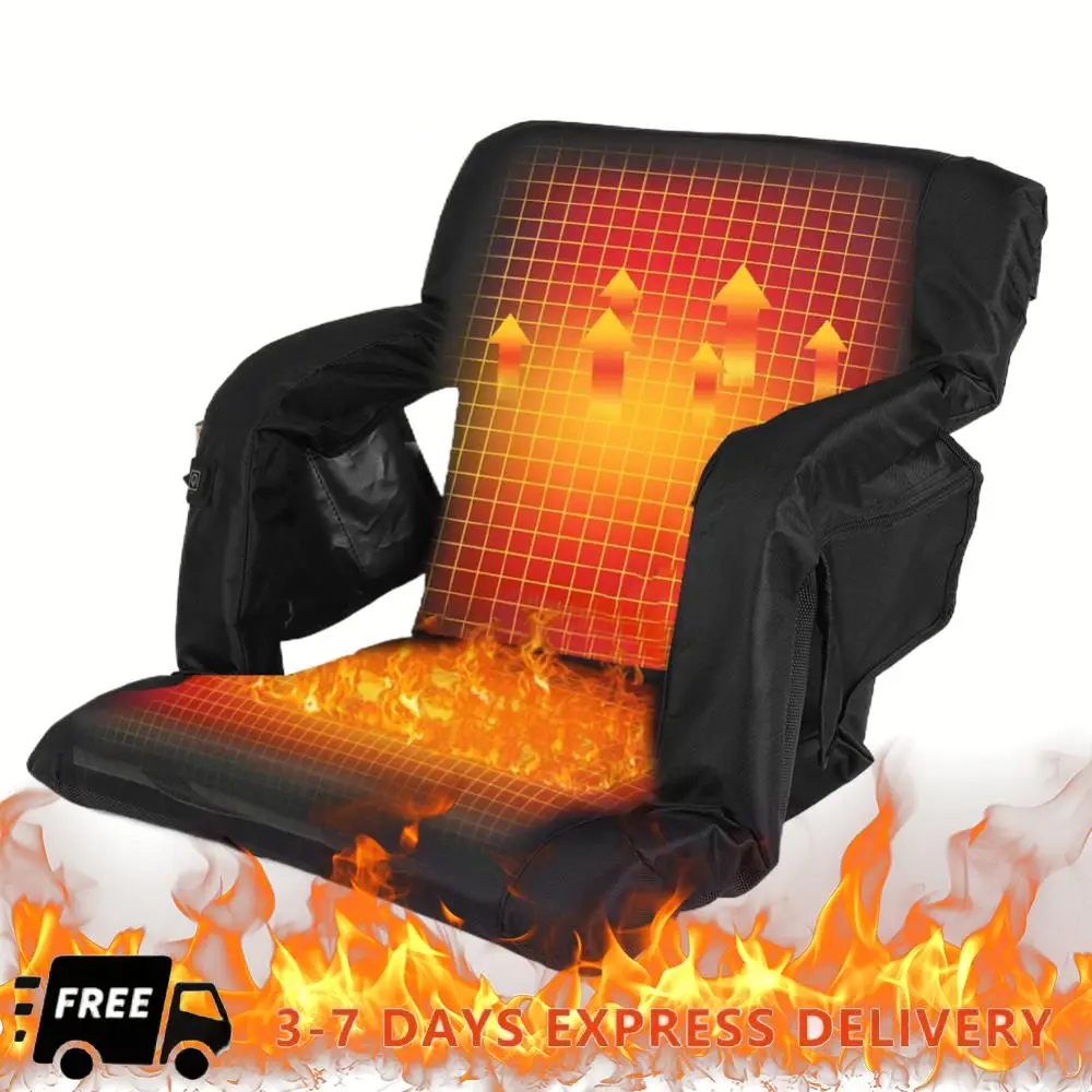 Heated Stadium Seats for Bleachers with Back Support Half-fold Portable Bleacher Chairs with Back and Cushion for Outdoor Sports
Heated Stadium Seats for Bleachers with Back Support Half-fold Portable Bleacher Chairs with Back and Cushion for Outdoor Sports
