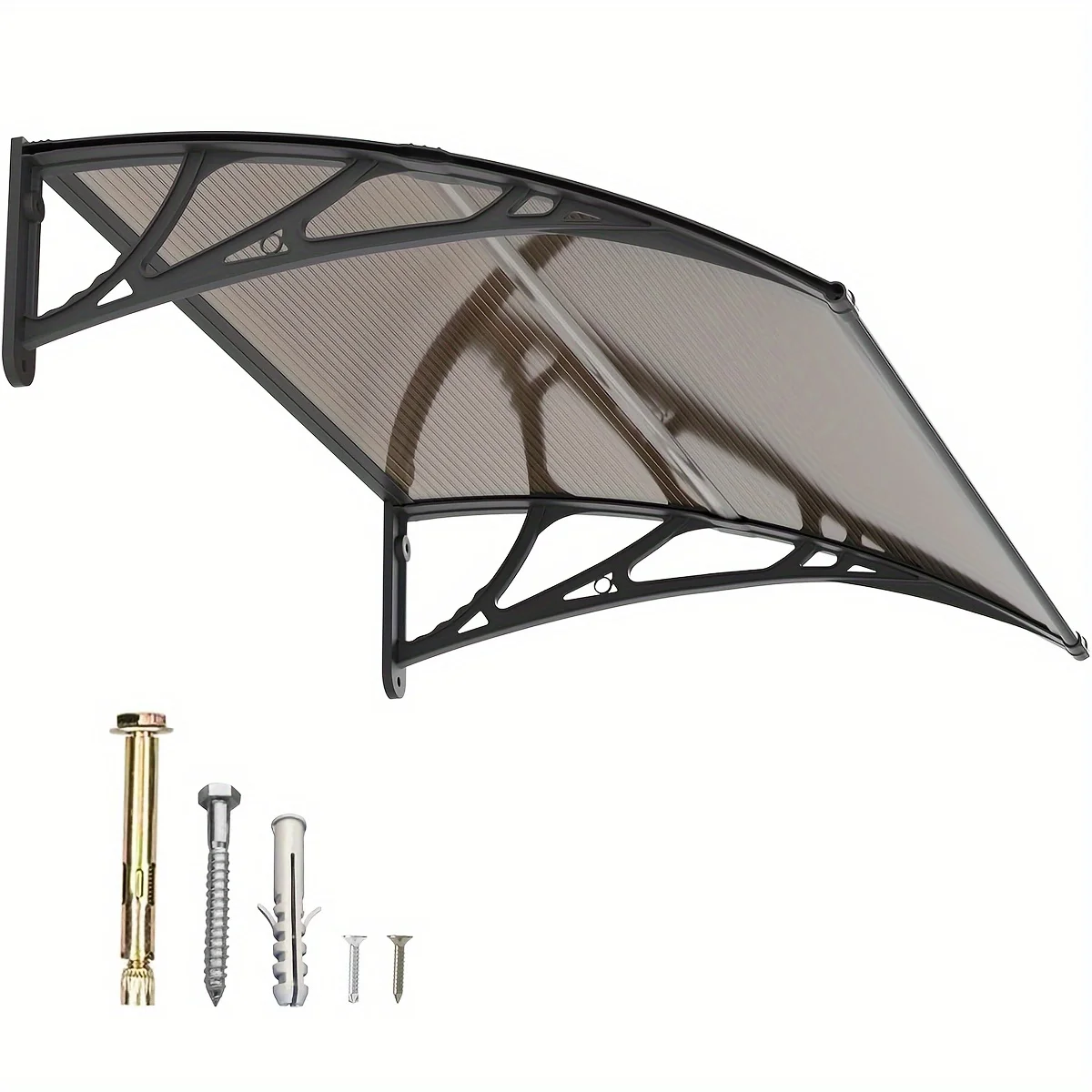 30/ 40/ 48/ 60/ 80" Window Awning Door Canopy Overhang Awnings for Doorways Polycarbonate Cover Patio Door Awning UV Rain Snow Sunlight Protection Hollow Sheet, Black Bracket & Brown Board Clear Board
30/ 40/ 48/ 60/ 80" Window Awning Door Canopy Overhang Awnings for Doorways Polycarbonate Cover Patio Door Awning UV Rain Snow Sunlight Protection Hollow Sheet, Black Bracket & Brown Board Clear Board