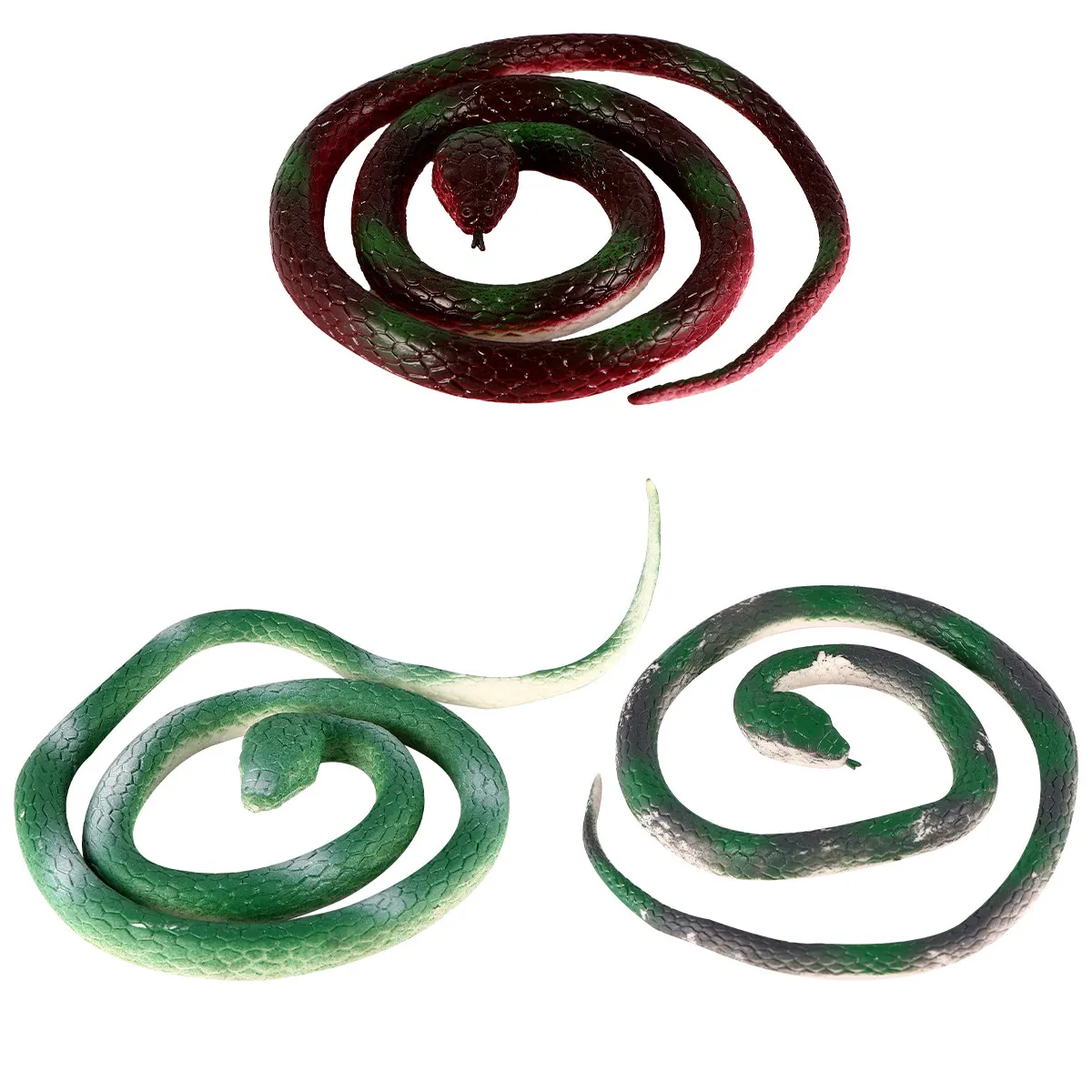 3Pcs Coiled Fake Snake Prank Realistic Rubber Imitation Tricky Prop Halloween Fun Gift Decoration Rubber Snake Toy
3Pcs Coiled Fake Snake Prank Realistic Rubber Imitation Tricky Prop Halloween Fun Gift Decoration Rubber Snake Toy