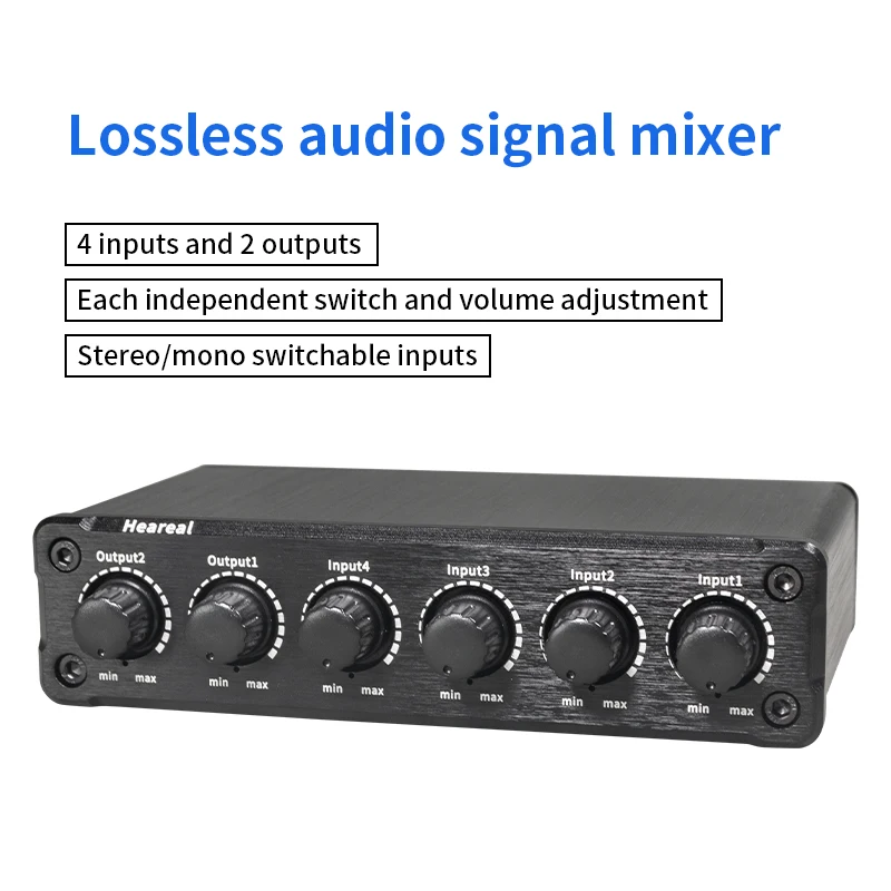 4-канальный входной и 2-канальный выходной аудиомикшерный распределитель с переключаемым стерео/моно входом и независимой регулировкой громкости
4-канальный входной и 2-канальный выходной аудиомикшерный распределитель с переключаемым стерео/моно входом и независимой регулировкой громкости