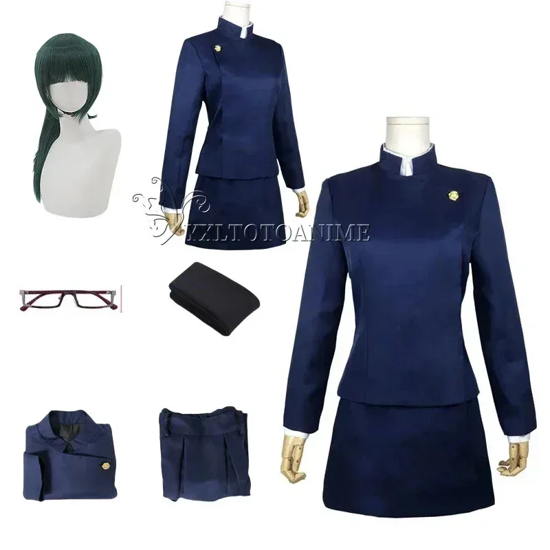 Jujutsu Kaisen Maki Zenin Cosplay Costume Maki Zenin Glasses Wig Top Skirts Full Set Halloween Uniform for Women Child size
Jujutsu Kaisen Maki Zenin Cosplay Costume Maki Zenin Glasses Wig Top Skirts Full Set Halloween Uniform for Women Child size