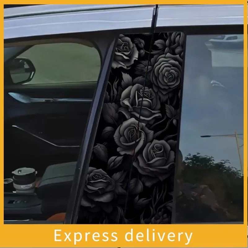 Two-piece black rose car B-pillar sticker, matte glossy, seamless, waterproof and scratch-resistant flower pattern, one-time use
Two-piece black rose car B-pillar sticker, matte glossy, seamless, waterproof and scratch-resistant flower pattern, one-time use