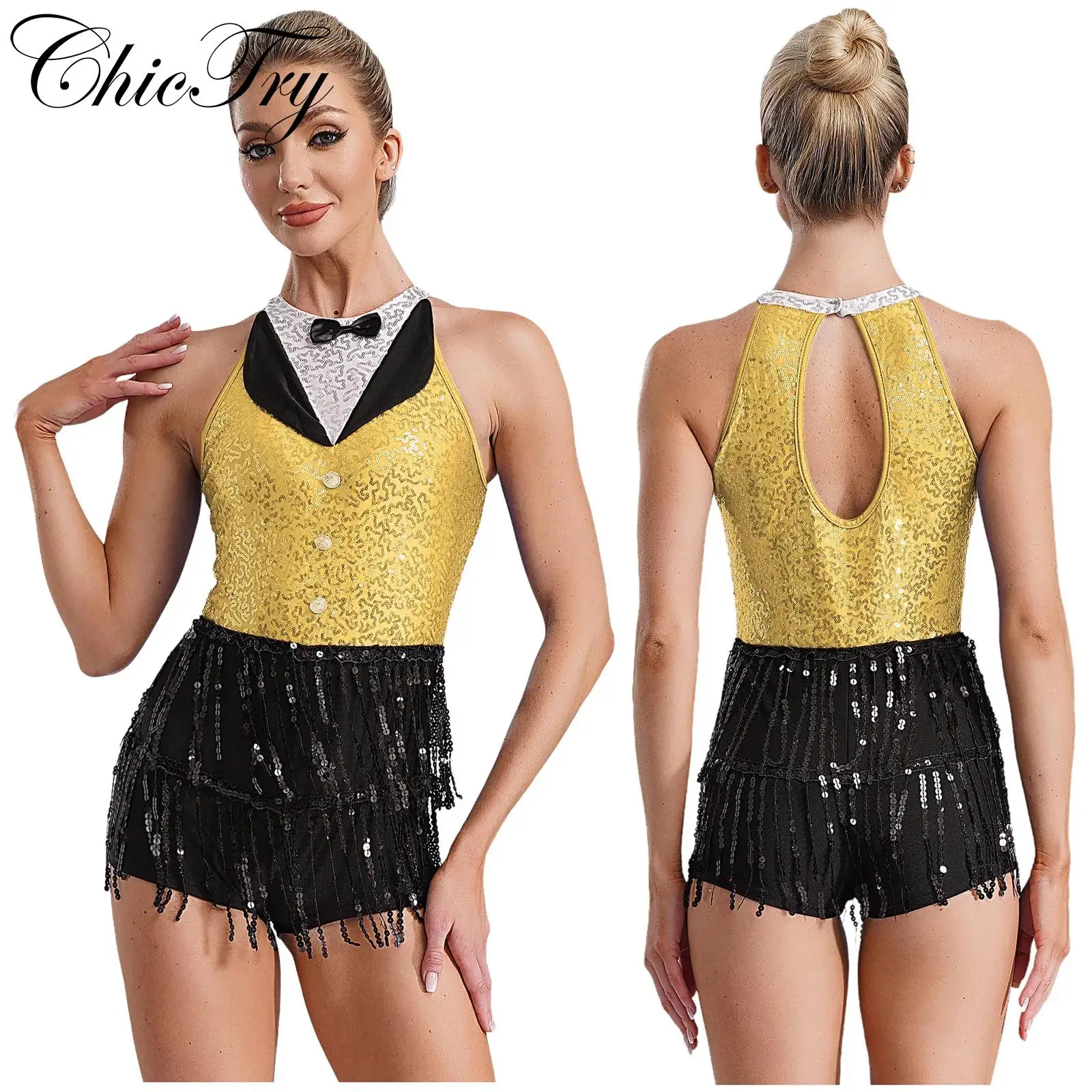 Womens Latin Jazz Dance Dress Sleeveless Keyhole Back Sequins Tassel Leotard Figure Ice Skating Dancewear for Stage Performance
Womens Latin Jazz Dance Dress Sleeveless Keyhole Back Sequins Tassel Leotard Figure Ice Skating Dancewear for Stage Performance