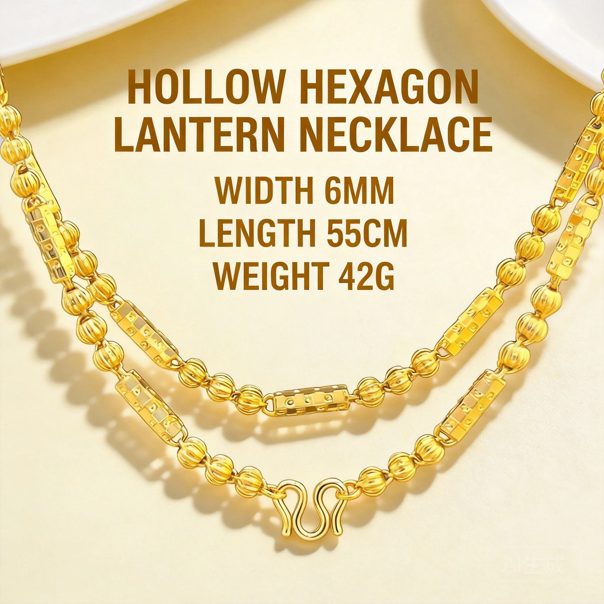 2026 Copper Gold Plated Hexagonal Bamboo Lantern Necklace For Men Retro Hollow Carved 6Mm Wide 55Cm Long Trendy Sweater Chain
2026 Copper Gold Plated Hexagonal Bamboo Lantern Necklace For Men Retro Hollow Carved 6Mm Wide 55Cm Long Trendy Sweater Chain