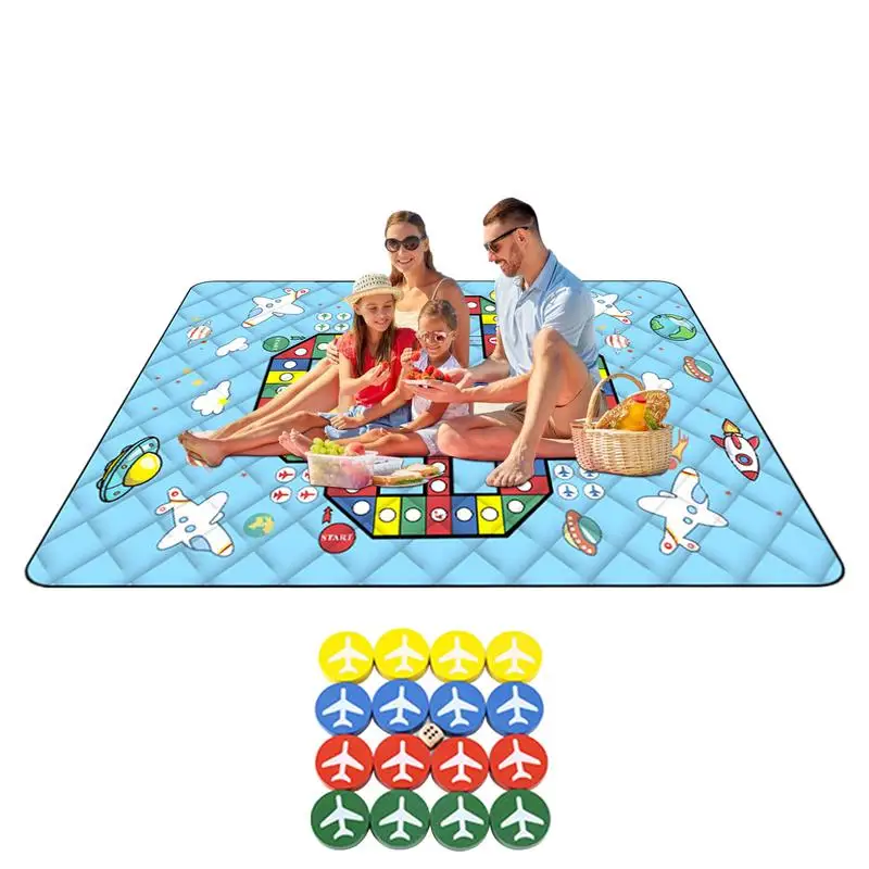 Beach Blanket Outdoor Picnic Blanket Waterproof Foldable Multifunctional Chess Carpet Mat With Chess Pieces For Family Party
Beach Blanket Outdoor Picnic Blanket Waterproof Foldable Multifunctional Chess Carpet Mat With Chess Pieces For Family Party