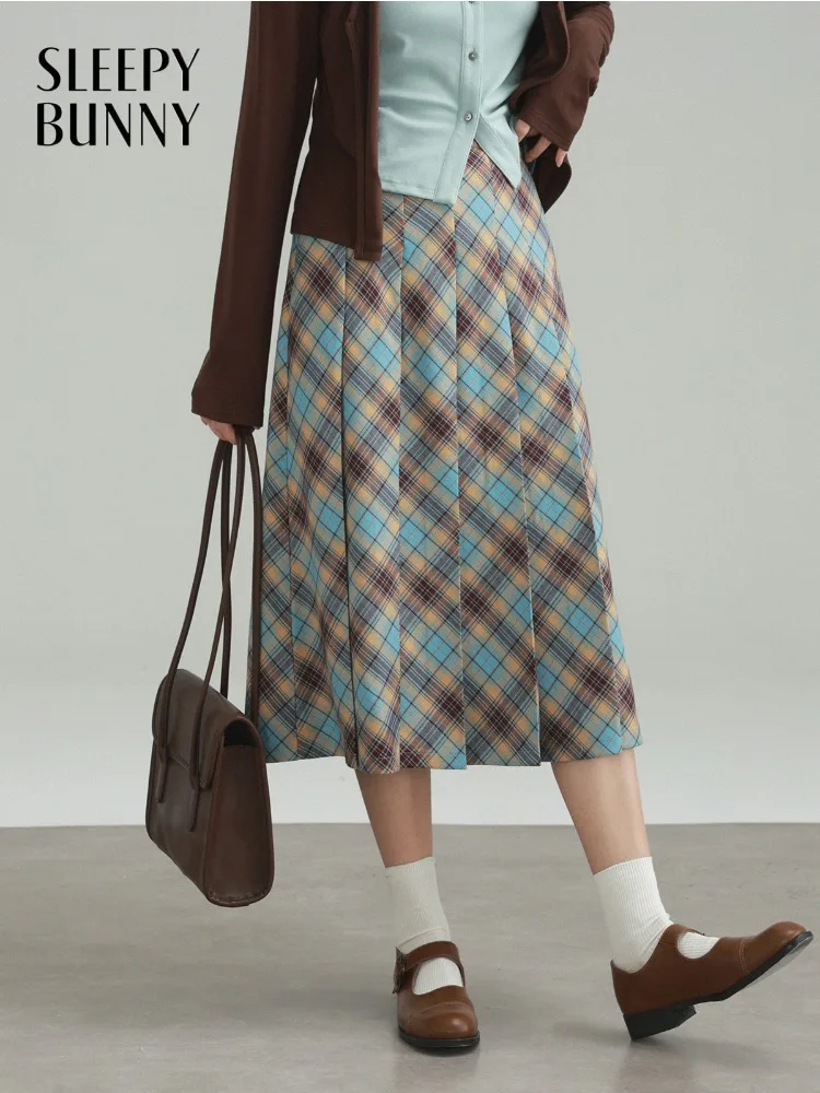 Vintage Elegant Slim Plaid Pleated Skirt Women High Waist A-Line Skirt Autumn Midi Casual Preppy Sweet Style Skirt Hip Covering
Vintage Elegant Slim Plaid Pleated Skirt Women High Waist A-Line Skirt Autumn Midi Casual Preppy Sweet Style Skirt Hip Covering