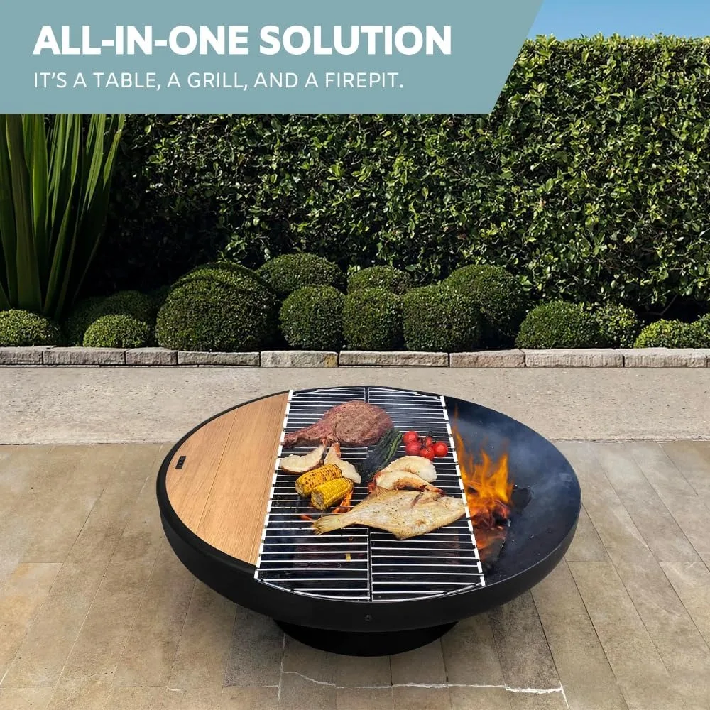32 Inch Round Fire Pit Table with Fire Pit Grill, Extra Thick, Heavy Duty Fire Bowl, Deep Outdoor Firepit, Wood Burning Firepits
32 Inch Round Fire Pit Table with Fire Pit Grill, Extra Thick, Heavy Duty Fire Bowl, Deep Outdoor Firepit, Wood Burning Firepits