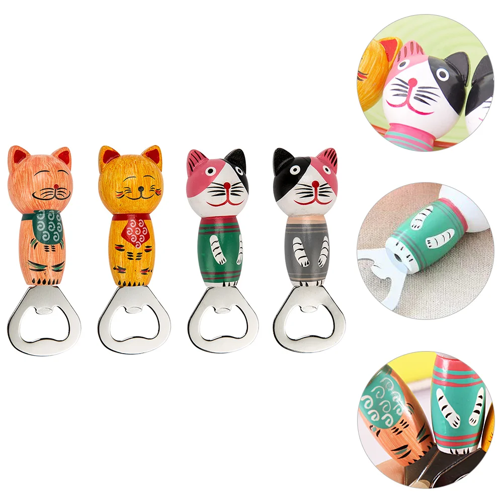 4 Pcs Wooden Cat Bottle Opener Fridge Mount Picture Magnets for Refrigerator Cartoon
4 Pcs Wooden Cat Bottle Opener Fridge Mount Picture Magnets for Refrigerator Cartoon