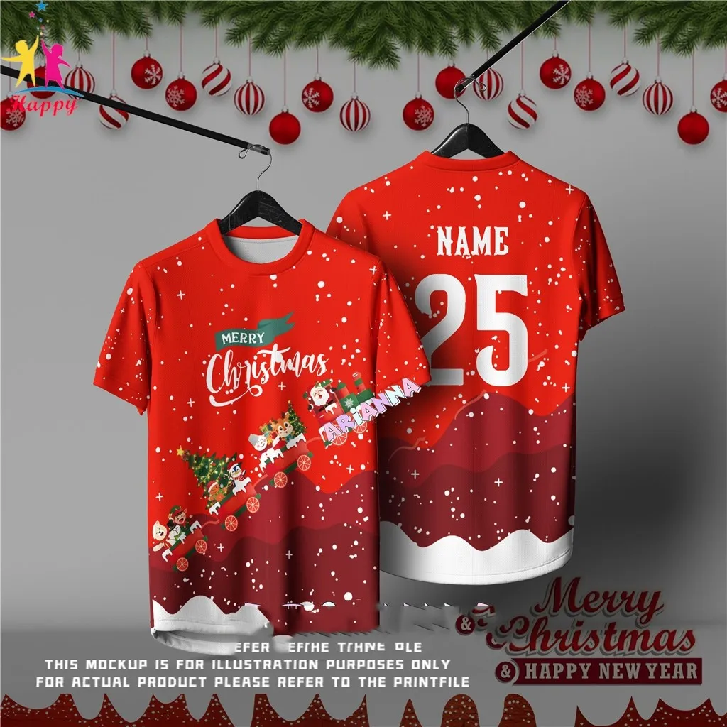 Бесплатная рождественская футболка на заказ с 3D забавным принтом Санта-Клауса, мужская и женская футболка с круглым вырезом, быстросохнущая футболка, вечерние мужская одежда
Бесплатная рождественская футболка на заказ с 3D забавным принтом Санта-Клауса, мужская и женская футболка с круглым вырезом, быстросохнущая футболка, вечерние мужская одежда