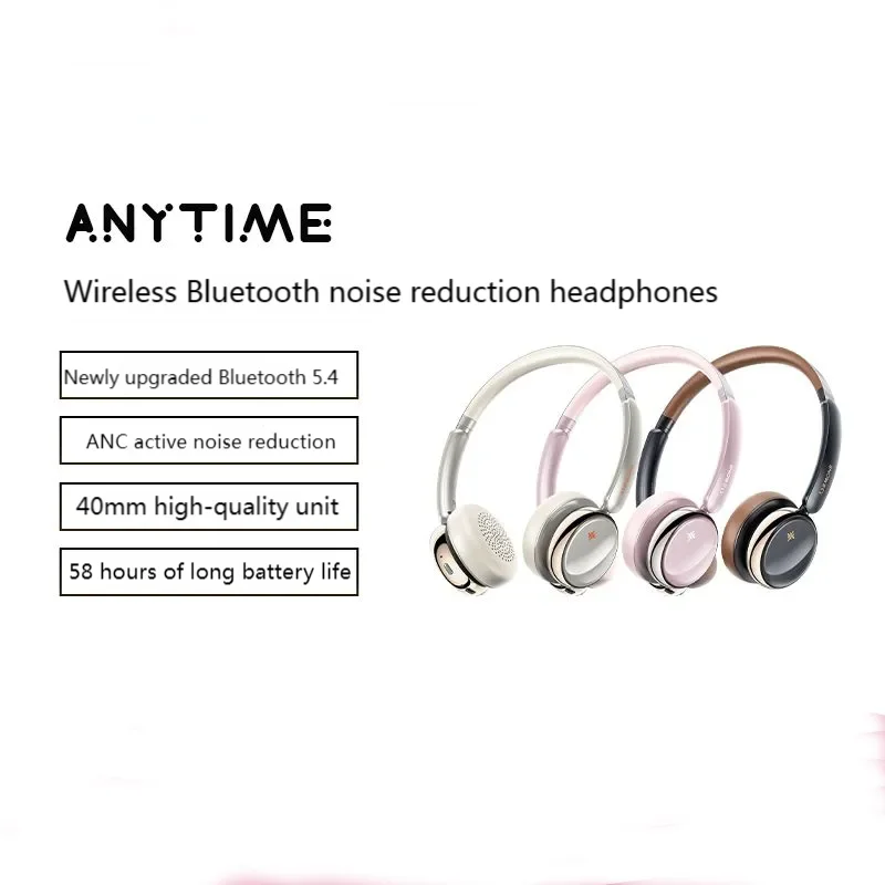 Retro Style Wireless Headphones With Mic Bluetooth 5.4 ANC Active Noise Cancellation 40MM Dynamic Coil Unit HIFI Girls Headset
Retro Style Wireless Headphones With Mic Bluetooth 5.4 ANC Active Noise Cancellation 40MM Dynamic Coil Unit HIFI Girls Headset