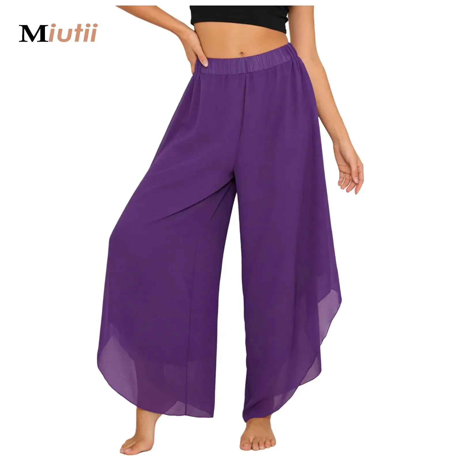 Classical Dance Pants Women Loose Wide Leg Flash Mesh Chiffon Flowing Trouser Dance Wear Body Rhyme Pants Tiered Trousers
Classical Dance Pants Women Loose Wide Leg Flash Mesh Chiffon Flowing Trouser Dance Wear Body Rhyme Pants Tiered Trousers