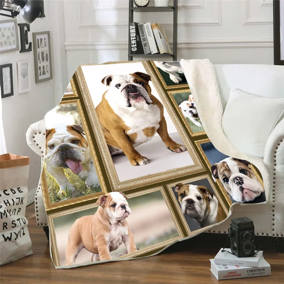 Bulldog 3d printed fleece blanket for Beds Hiking Picnic Thick Quilt Fashionable Bedspread Sherpa Throw Blanket
Bulldog 3d printed fleece blanket for Beds Hiking Picnic Thick Quilt Fashionable Bedspread Sherpa Throw Blanket