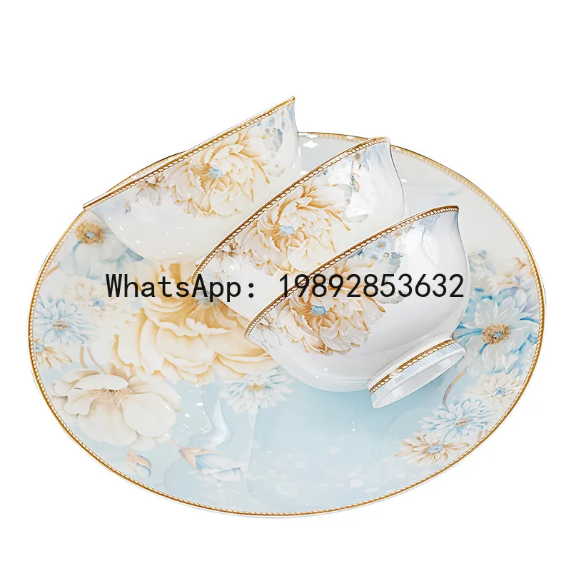 Xl ceramic dinnerware set - premium bone china bowls and plates for home use, chinese style
Xl ceramic dinnerware set - premium bone china bowls and plates for home use, chinese style