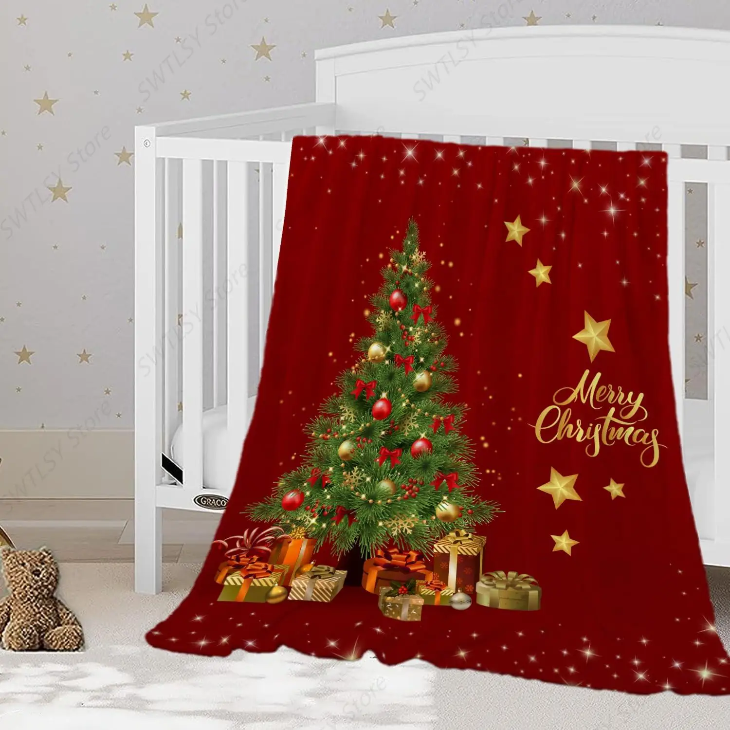 Christmas Tree and Gifts Pattern Flannel Throw Blanket, Festive Holiday Home Decor
Christmas Tree and Gifts Pattern Flannel Throw Blanket, Festive Holiday Home Decor