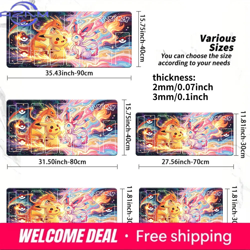 Charizard Pikachu Sylveon Rainbow Swirl TCG Playmat Gaming Mouse Pad
Charizard Pikachu Sylveon Rainbow Swirl TCG Playmat Gaming Mouse Pad