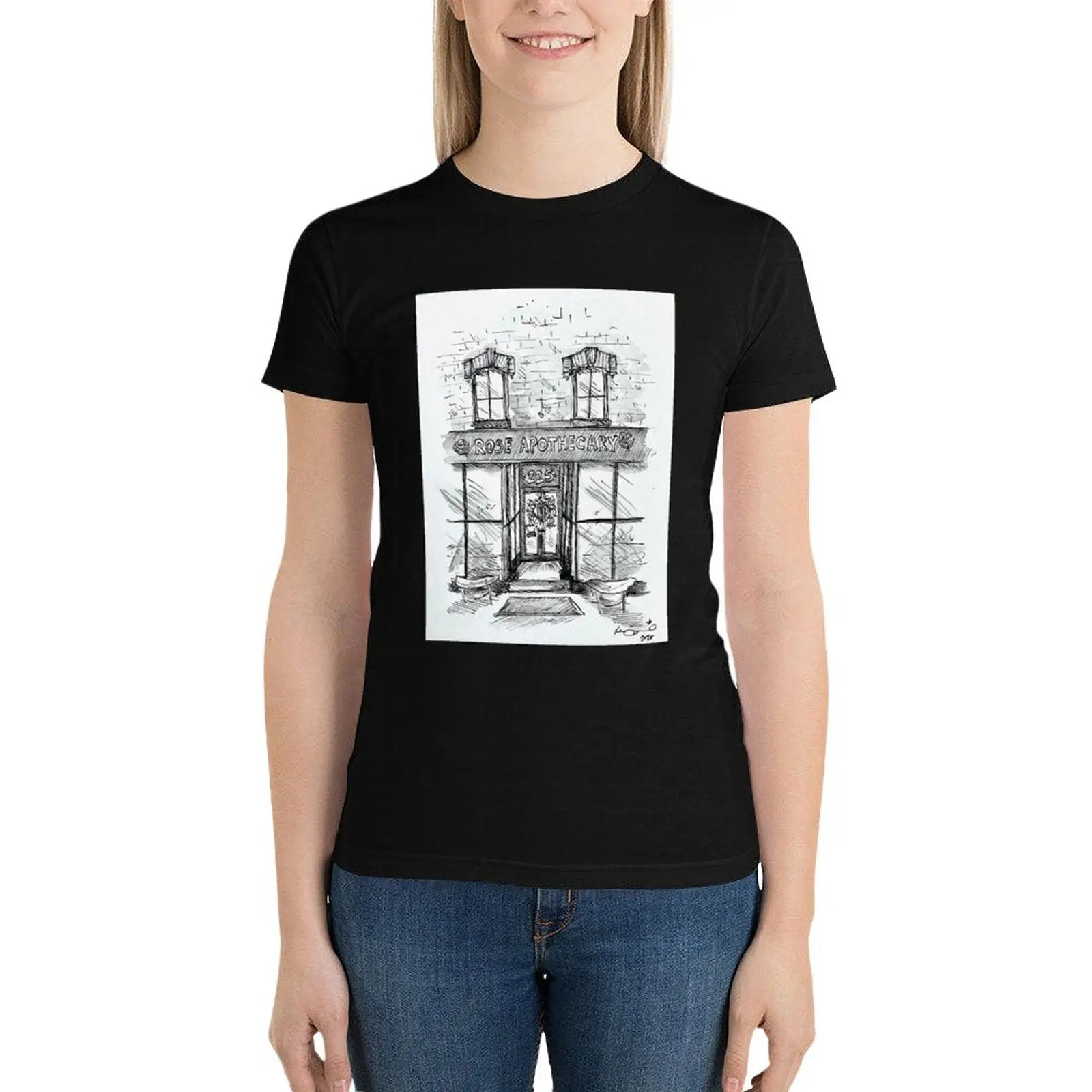Rose Apothecary Original Ink Illustration T-Shirt graphics oversized cute clothes plus size tops T-shirt Women
Rose Apothecary Original Ink Illustration T-Shirt graphics oversized cute clothes plus size tops T-shirt Women