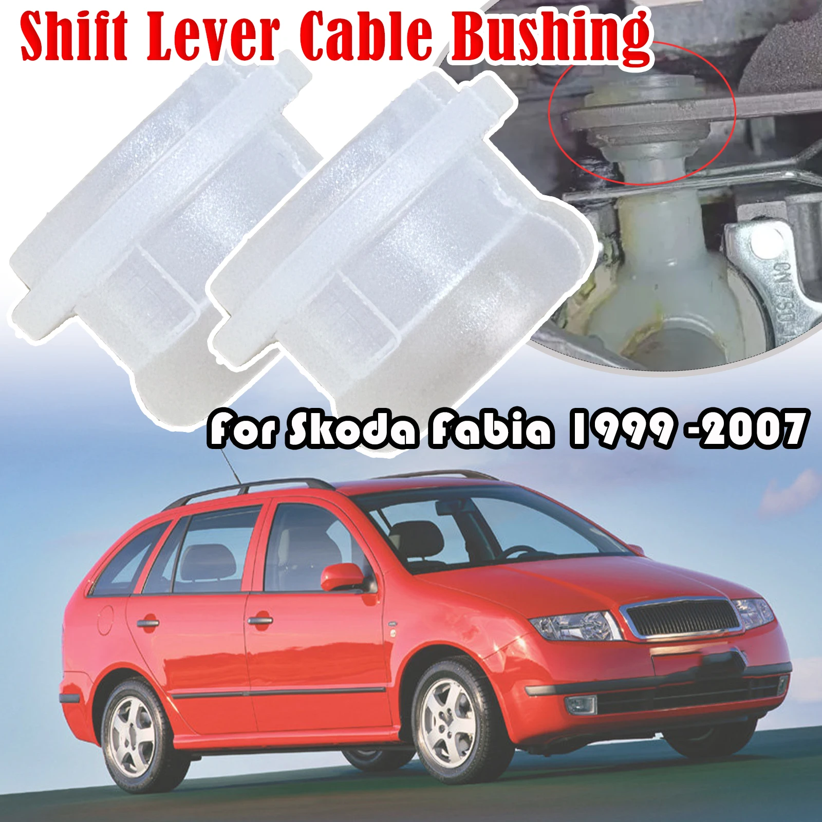 Manual Gear Shift Lever Cable Bushing Repair Kit For Skoda Fabia Gearbox Selector End Linkage Rubber Sleeve 1999 2000 2001- 2007
Manual Gear Shift Lever Cable Bushing Repair Kit For Skoda Fabia Gearbox Selector End Linkage Rubber Sleeve 1999 2000 2001- 2007