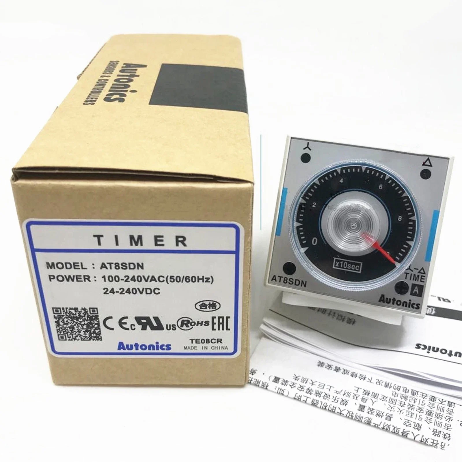 AT8SDN Timer, Analog, Star Delta, Multi-Range, SPST & SPST, 100-240VAC/24-240 VDC, 8-Pin (socket req'd)
AT8SDN Timer, Analog, Star Delta, Multi-Range, SPST & SPST, 100-240VAC/24-240 VDC, 8-Pin (socket req'd)