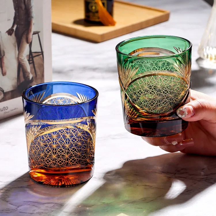 Japanese Hand Carved Edo Kiriko Crystal Glass Whiskey Cup for Men Collectible Barware
Japanese Hand Carved Edo Kiriko Crystal Glass Whiskey Cup for Men Collectible Barware
