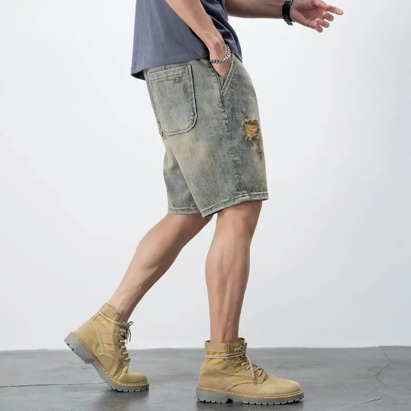 Men's Ripped Jeans Shorts Relaxed Fit Casual Summer Lightweight Vintage Distressed Trendy American Style Large Size Mid Length
Men's Ripped Jeans Shorts Relaxed Fit Casual Summer Lightweight Vintage Distressed Trendy American Style Large Size Mid Length