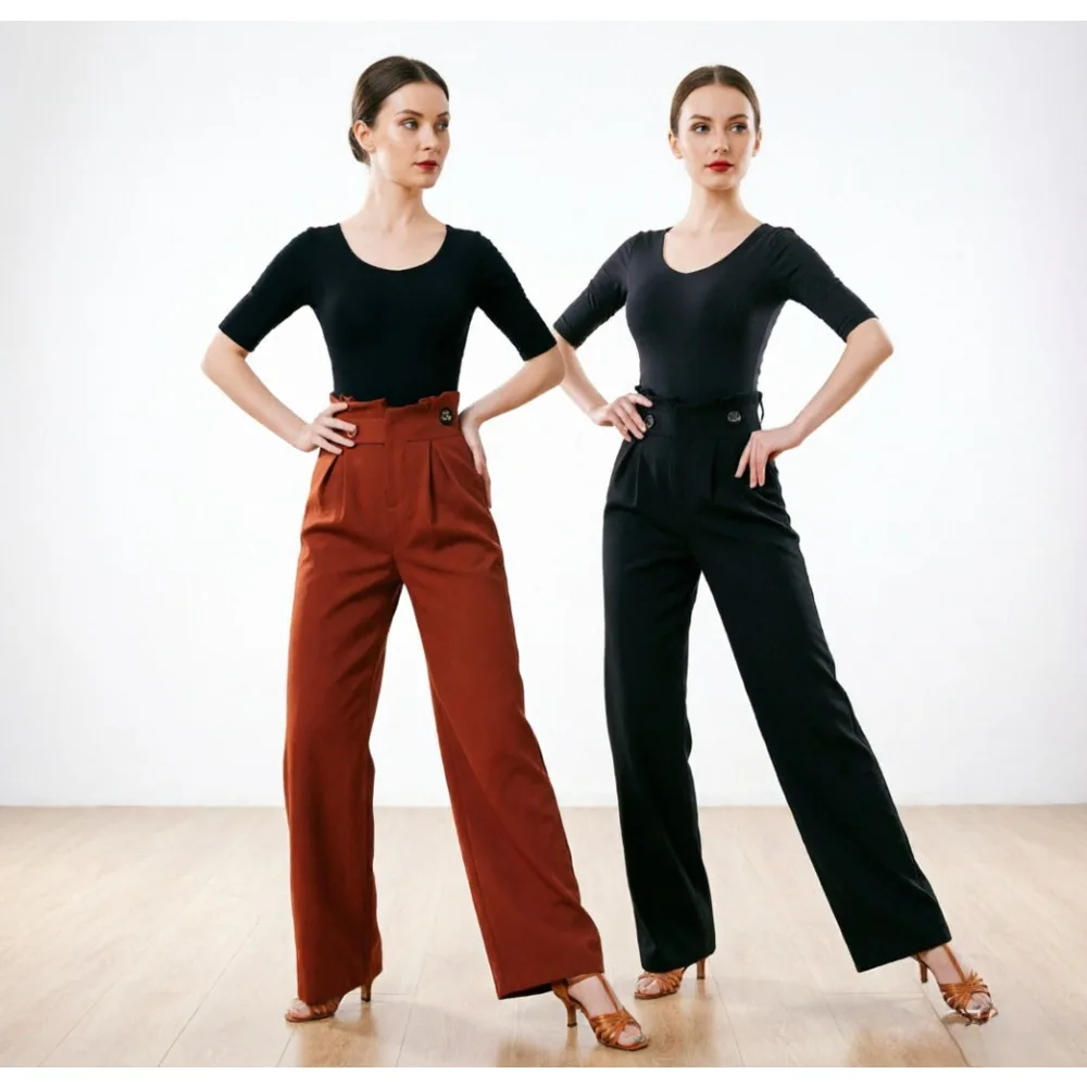 High-Waisted Women's Ballroom Dance Trousers Latin Dance Pants International Standard Training Trousers Collection Dancewear
High-Waisted Women's Ballroom Dance Trousers Latin Dance Pants International Standard Training Trousers Collection Dancewear