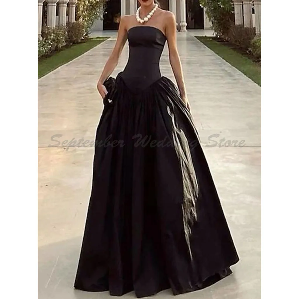 Black Evening dresses Elegant Women Strapless A-line Sleeveless Floor length High quality Prom party celebrity Wedding gown 2025
Black Evening dresses Elegant Women Strapless A-line Sleeveless Floor length High quality Prom party celebrity Wedding gown 2025