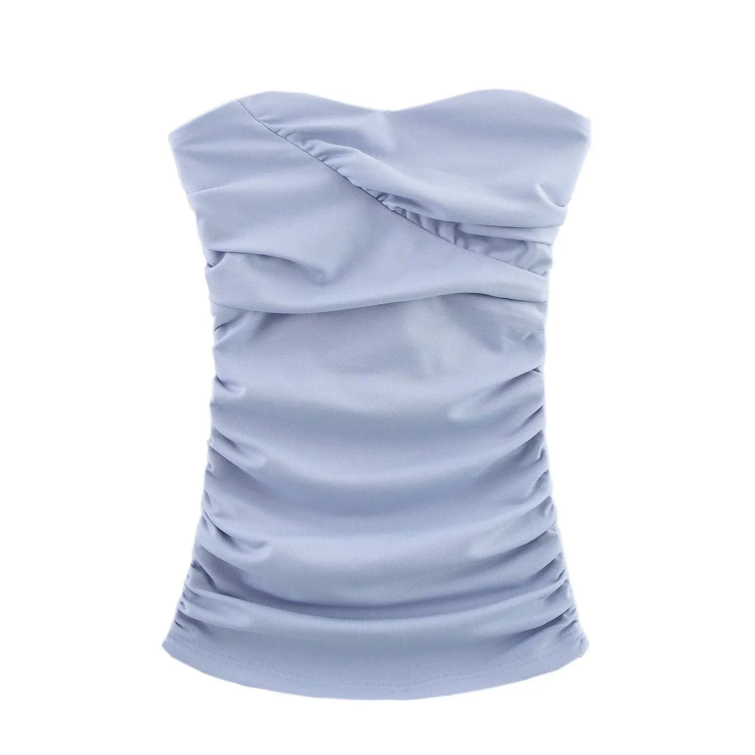 TAOP&ZA women's spring and summer new products fashion pleated decorative slim fit tube top straight collar off-shoulder top
TAOP&ZA women's spring and summer new products fashion pleated decorative slim fit tube top straight collar off-shoulder top
