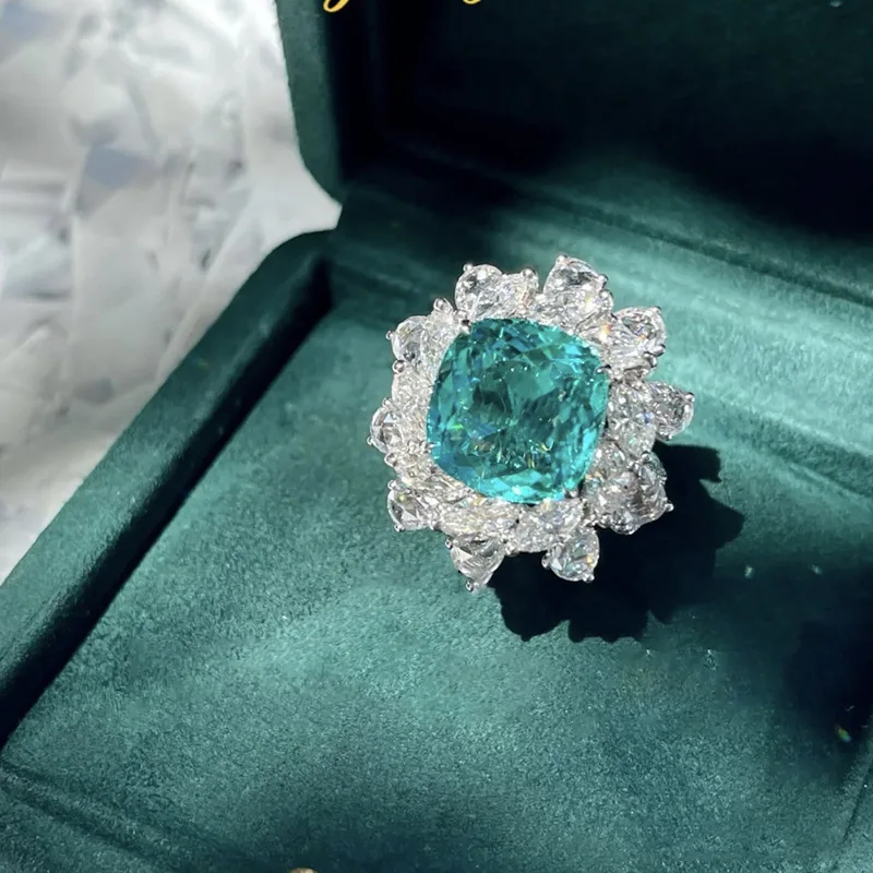 Live Hot-Selling Paraiba Green Flower Ring, Women's Luxury Full-Diamond Emerald Sunflower Band, Sparkling Jewelry for Party Gift
Live Hot-Selling Paraiba Green Flower Ring, Women's Luxury Full-Diamond Emerald Sunflower Band, Sparkling Jewelry for Party Gift