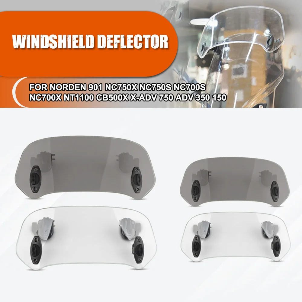 Motorcycle Windscreen Wind Deflector Windshield FOR Norden 901 NC750X NC750S NC700S NC700X NT1100 CB500X X-ADV 750 ADV 350 150
Motorcycle Windscreen Wind Deflector Windshield FOR Norden 901 NC750X NC750S NC700S NC700X NT1100 CB500X X-ADV 750 ADV 350 150