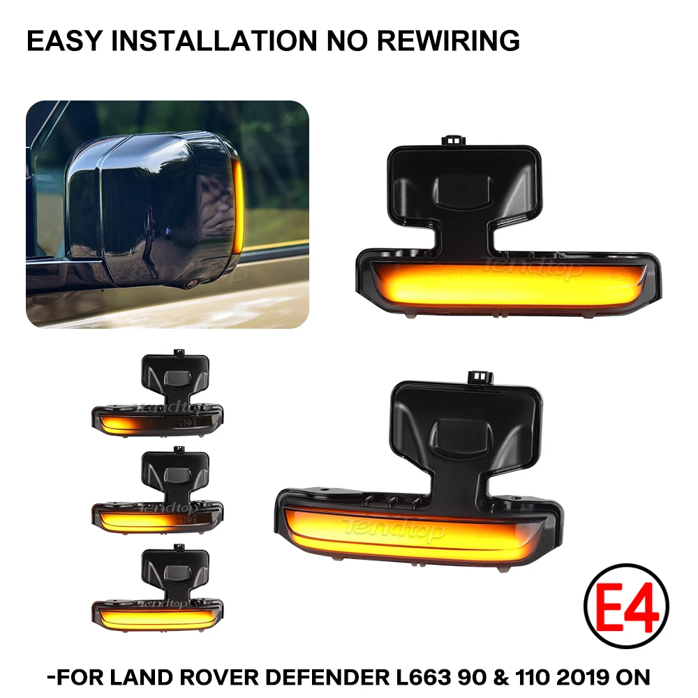 2pcs Dynamic LED Side Mirror Indicator Light For Land Rover Defender 90 110 L663 2020-2023 Rear Mirror Dynamic Turn Signal lamp
2pcs Dynamic LED Side Mirror Indicator Light For Land Rover Defender 90 110 L663 2020-2023 Rear Mirror Dynamic Turn Signal lamp