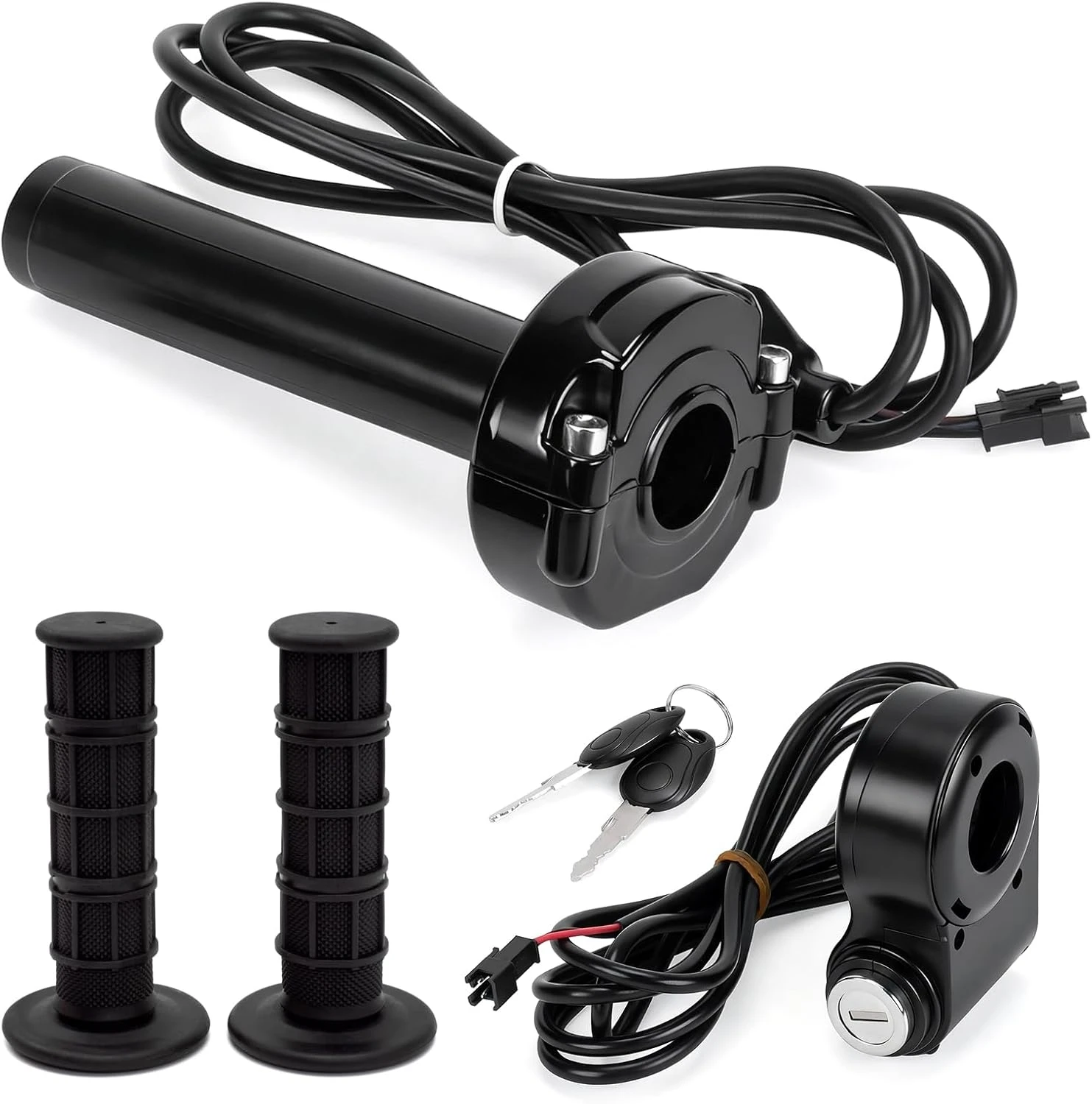Ebike Full Twist Throttle Grip with 2 Keys Compatible Fit for Ridstar Q20 Electric Bike Throttle Smooth Acceleration Control
Ebike Full Twist Throttle Grip with 2 Keys Compatible Fit for Ridstar Q20 Electric Bike Throttle Smooth Acceleration Control