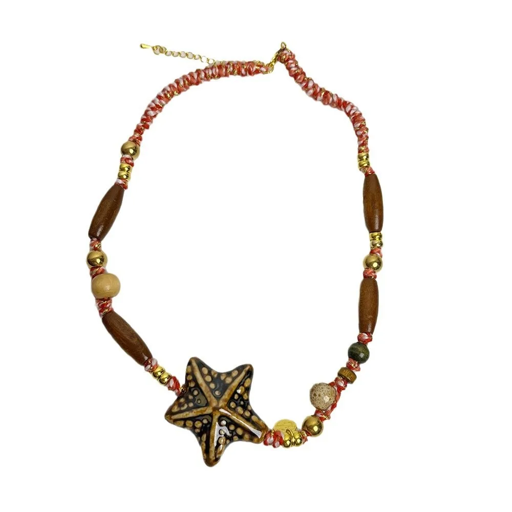 Retro Conch Ceramic Beads Necklaces Starfish Cute Ethnic Style Necklaces Decoration Jewelry Bohemian Drop Pendant Beach
Retro Conch Ceramic Beads Necklaces Starfish Cute Ethnic Style Necklaces Decoration Jewelry Bohemian Drop Pendant Beach