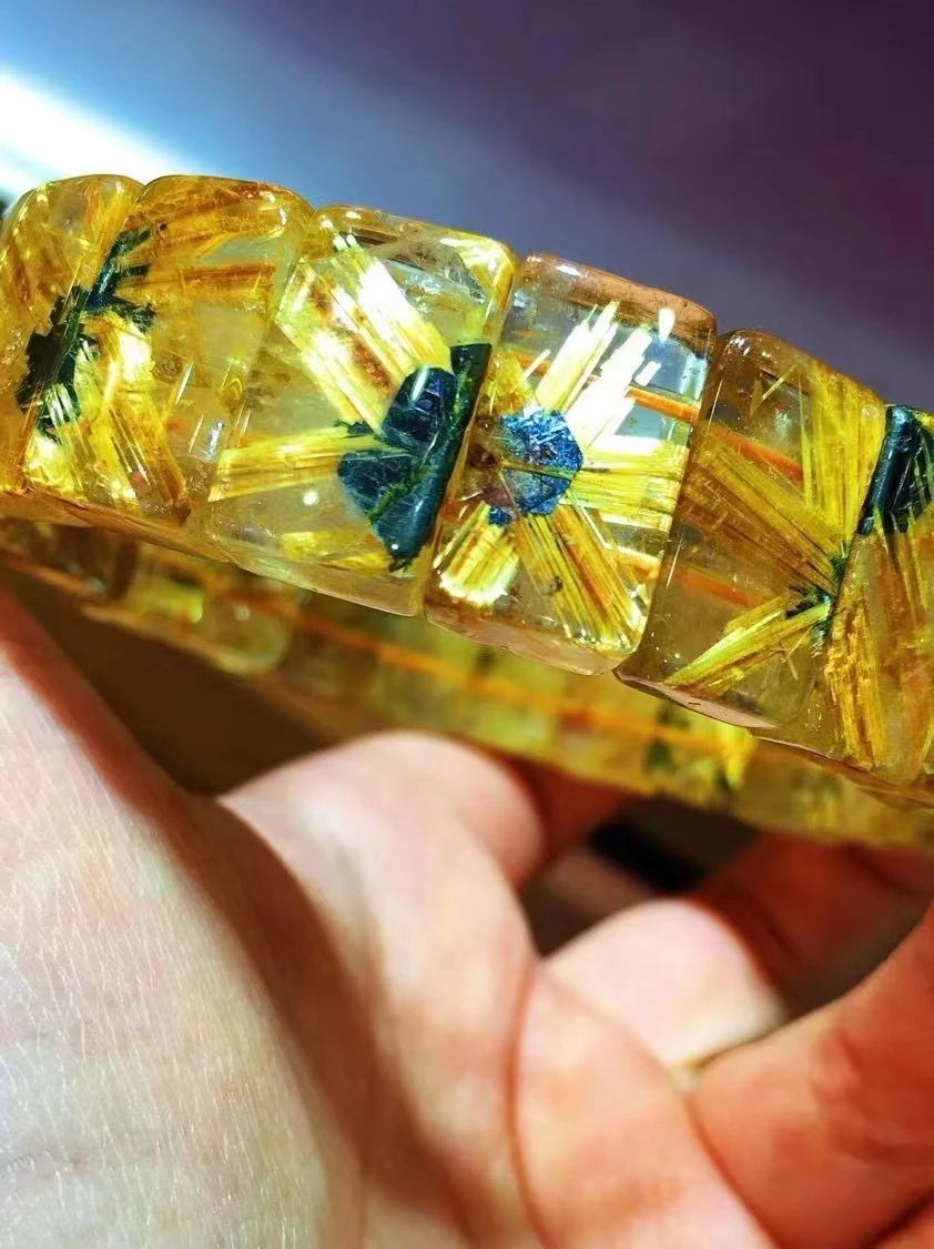 Natural Gold Rutilated Quartz Bracelet Jewelry 17.6x10x6.6mm Clear Rectangle Beads Titanium Rutilated Bracelet Bangle AAAAAA
Natural Gold Rutilated Quartz Bracelet Jewelry 17.6x10x6.6mm Clear Rectangle Beads Titanium Rutilated Bracelet Bangle AAAAAA