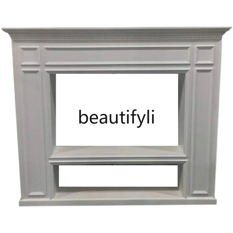 American country solid wood fireplace TV cabinet French simple background wall fireplace
American country solid wood fireplace TV cabinet French simple background wall fireplace