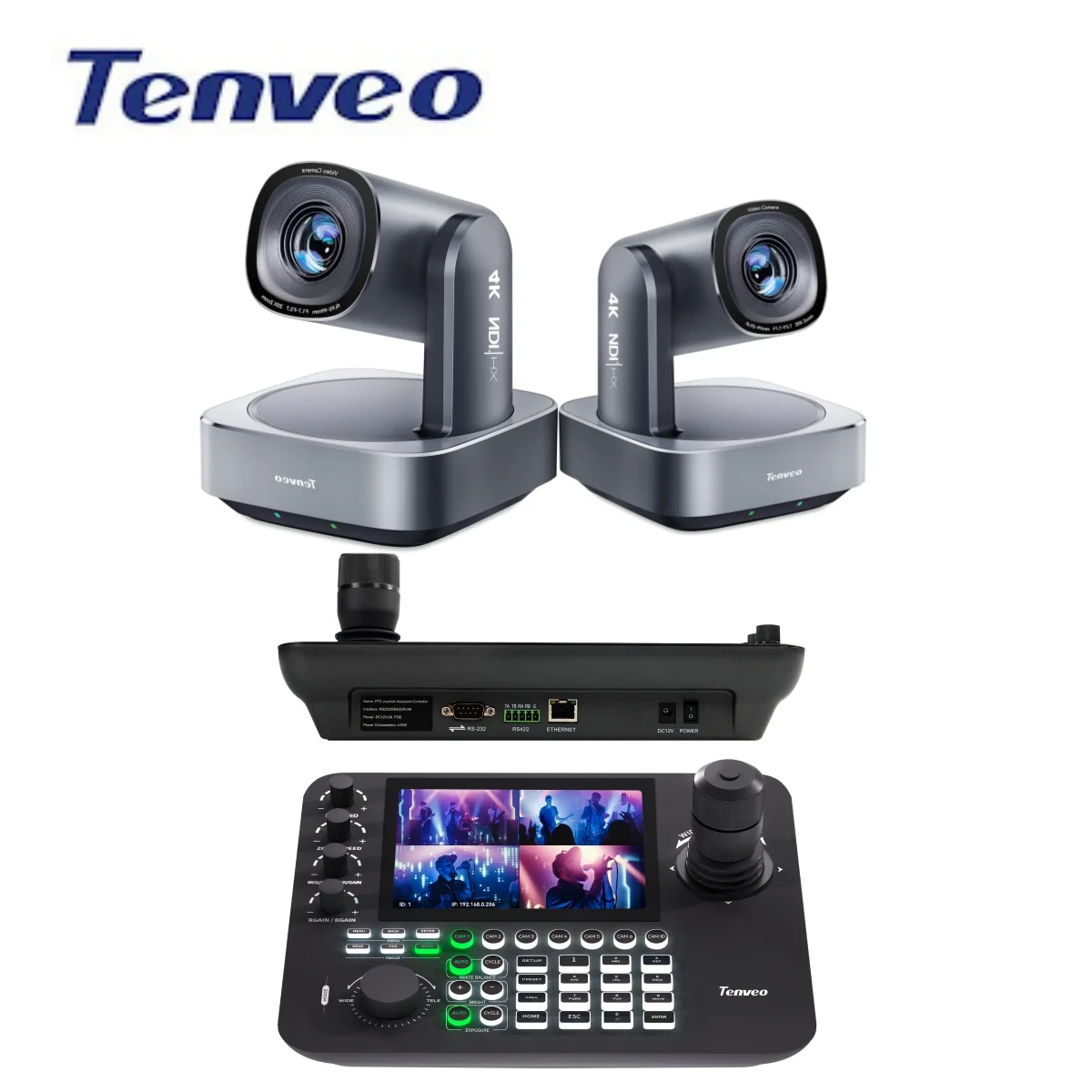 Tenveo 2 VL20U PTZ 4K Conference Camera AI Tracking 20X Optical with 7 Inch 4-Split-LCD 4D Joystick Controller for PTZ Camera
Tenveo 2 VL20U PTZ 4K Conference Camera AI Tracking 20X Optical with 7 Inch 4-Split-LCD 4D Joystick Controller for PTZ Camera