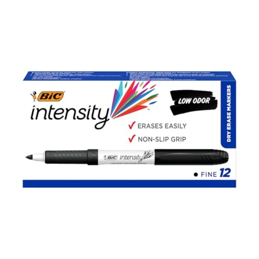 Intensity Low Odor Dry Erase Markers, Fine Tip, Pack of Erasable Markers With Low-Odor Ink for a Pleasant Writing Experience
Intensity Low Odor Dry Erase Markers, Fine Tip, Pack of Erasable Markers With Low-Odor Ink for a Pleasant Writing Experience