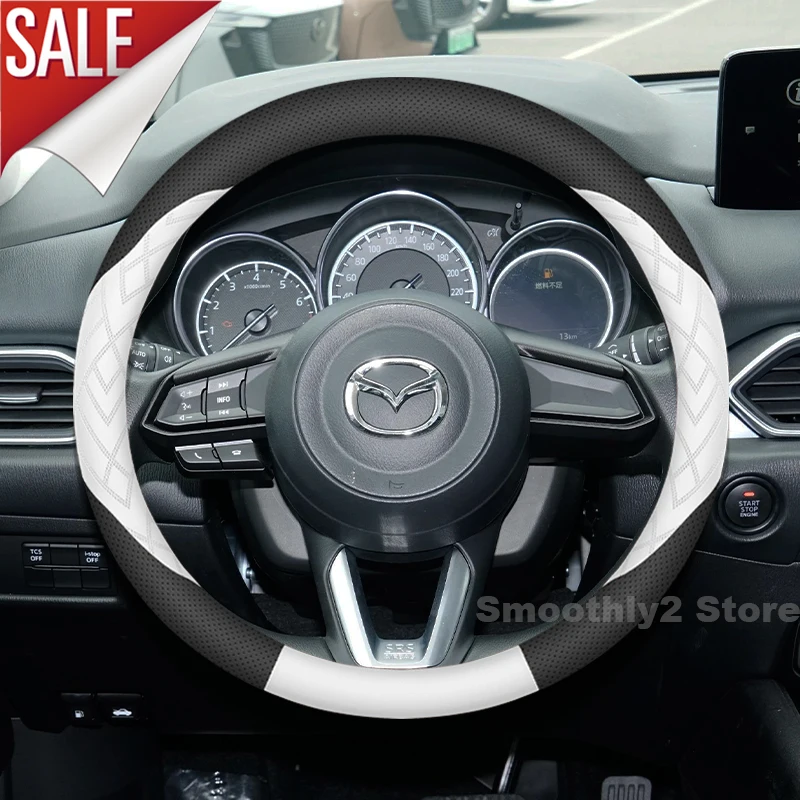 Leather Car Steering Wheel Cover For Mazda CX5 CX30 CX50 2012-2023 2024 2025 Non-slip Auto Steering Wheel Mazda CX5 Accessories
Leather Car Steering Wheel Cover For Mazda CX5 CX30 CX50 2012-2023 2024 2025 Non-slip Auto Steering Wheel Mazda CX5 Accessories